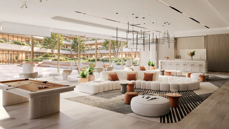 Business centre lounge at The Yards Plaza