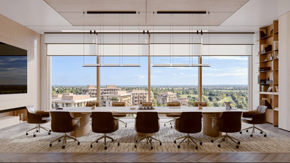 Executive meeting room render, The Yards Plaza Dubai